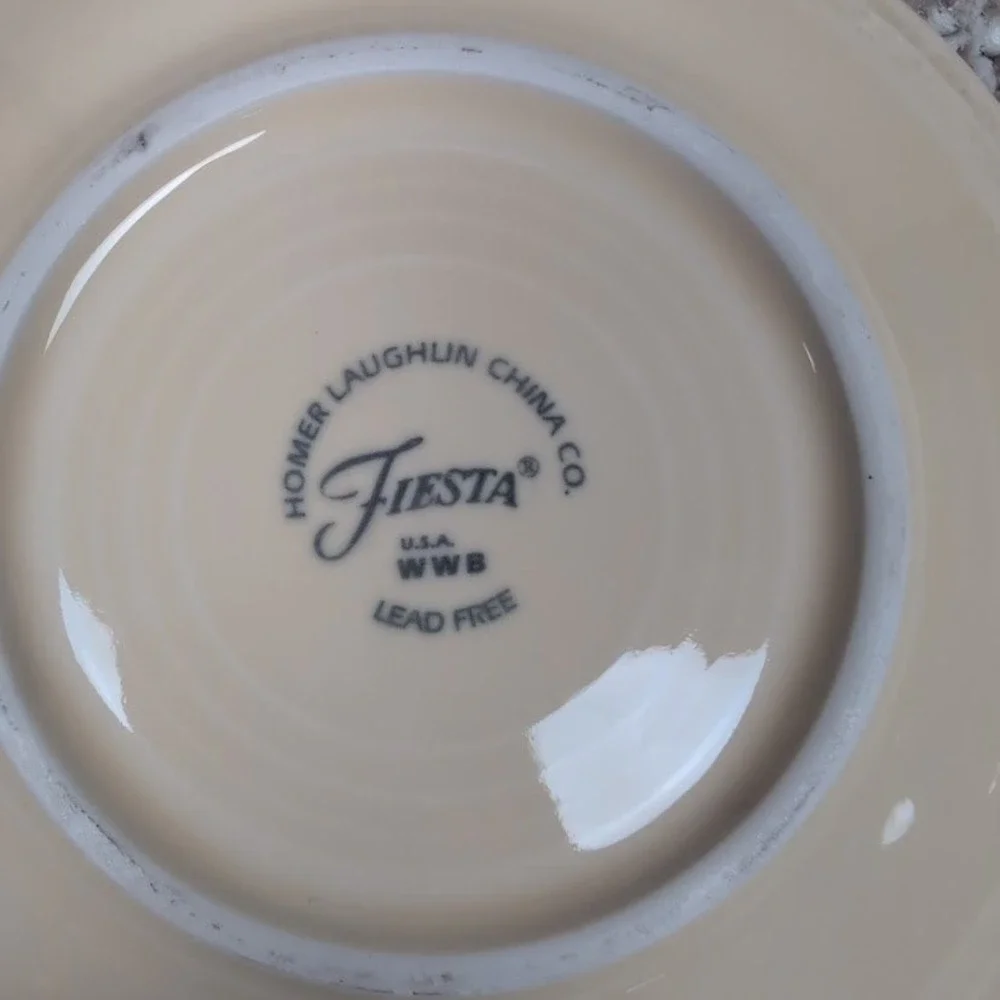 Fiesta Homer Laughlin Ivory Saucer Plate Lead Free Collectible Dishware